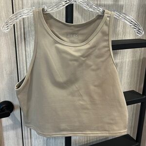 Frosted Almond Fleo Crop Top